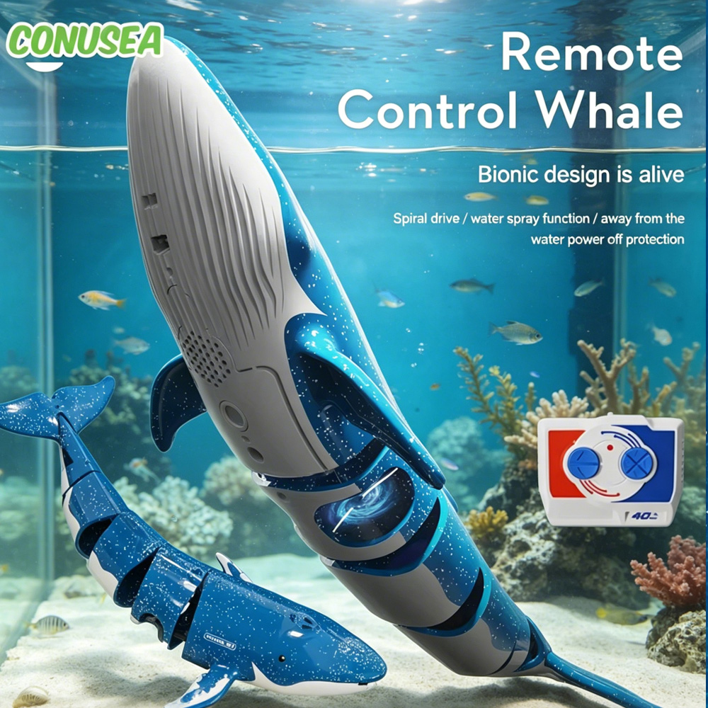 Aquarium Fish Electric - RC潜水艦水中クジラリモコンサメ電動潜水艦ボート船プール湖水おもちゃ水槽用