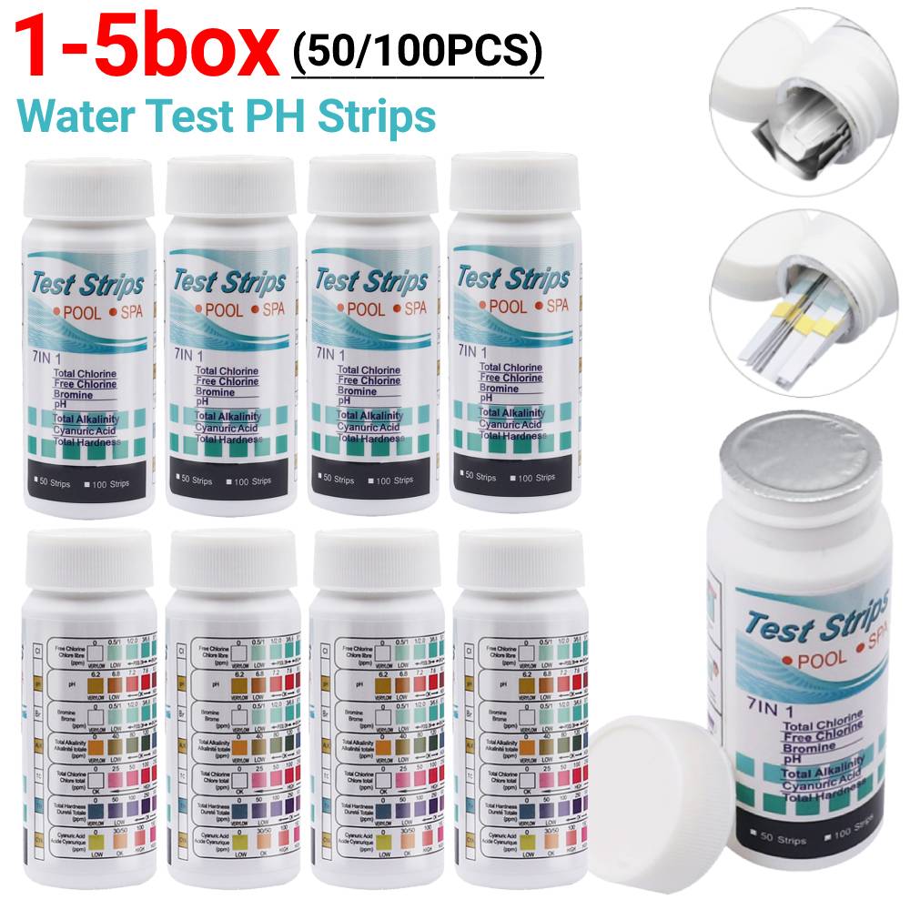 50/100 個水テスト PH ストリップ 7-in-1 水 - Aquarium Fish Accessories のレビューと価格