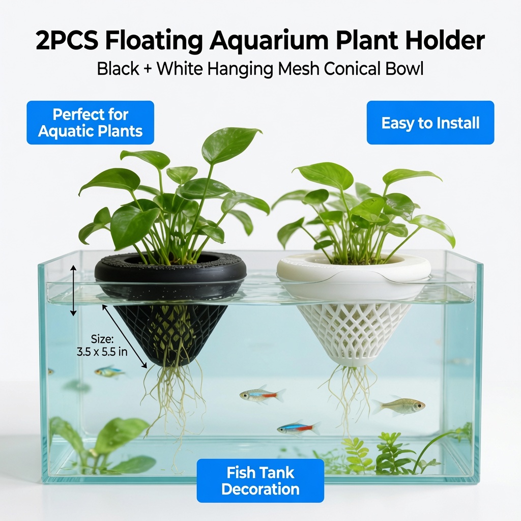2個入りフローティングアクアリウムプラントホルダー、水槽用吊 - Aquarium Fish For Sale Online のレビューと価格