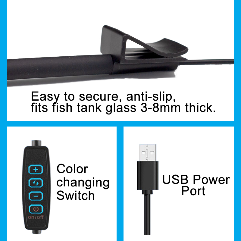 USB水槽LEDランプ水槽ライト装飾水生植物複数モード調光可 - Aquarium Fish Only のレビューと価格