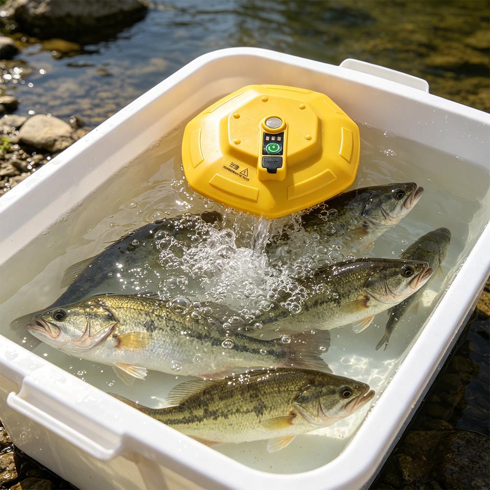 ワイヤレス充電式水槽酸素ポンプ、池の魚輸送や屋外釣り用のフロ - Aquarium Fish Care のレビューと価格