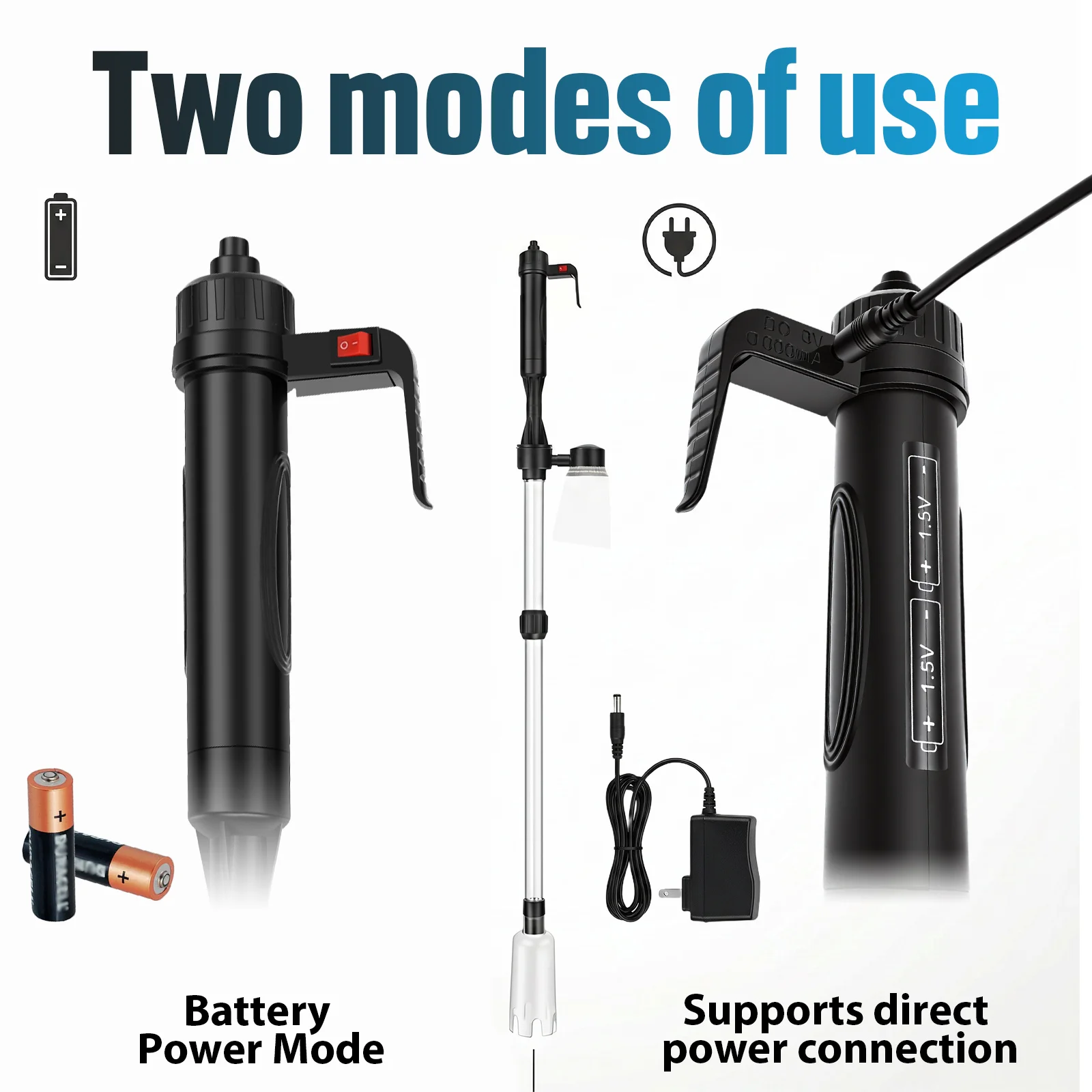 水槽掃除機 3in1 電動式砂吸い上げ機 水換え機能付き 魚 - Aquarium Fish Electric のレビューと価格