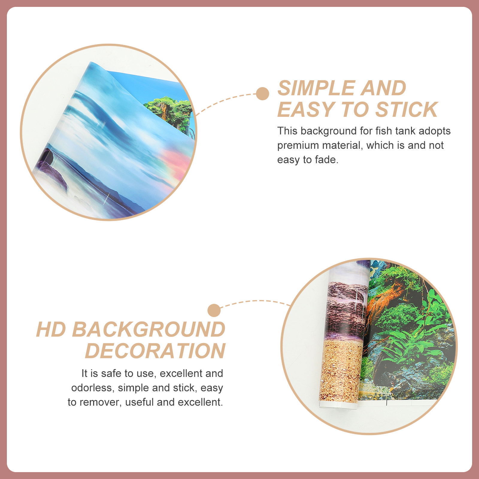 水槽用紙3D HD装飾リムーバブル水槽ポスター厚手植物ステッ - Aquarium Fish Poster のレビューと価格