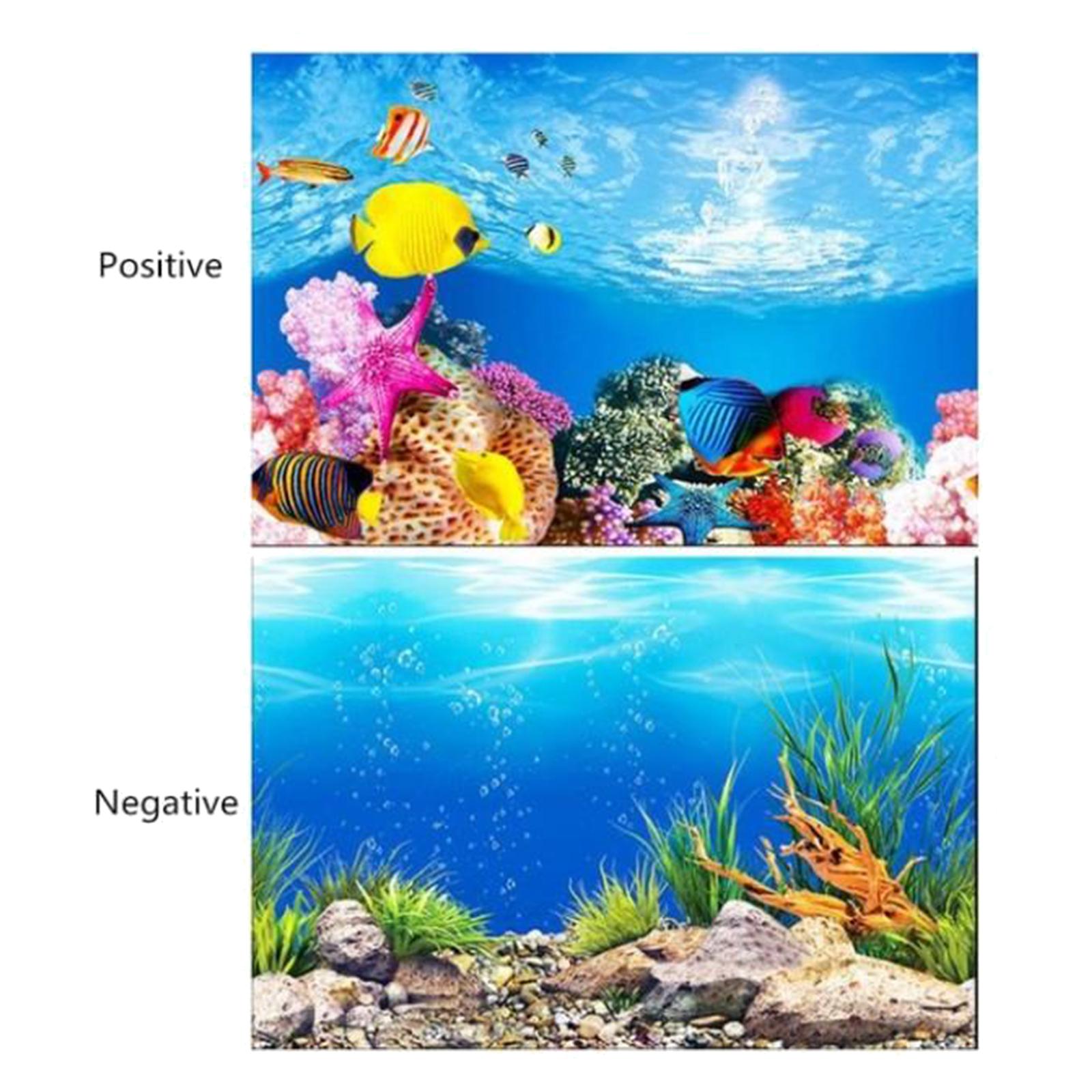 3D効果のある水槽背景ポスター、魚タンクの背景デコレーション - Aquarium Fish Poster のレビューと価格