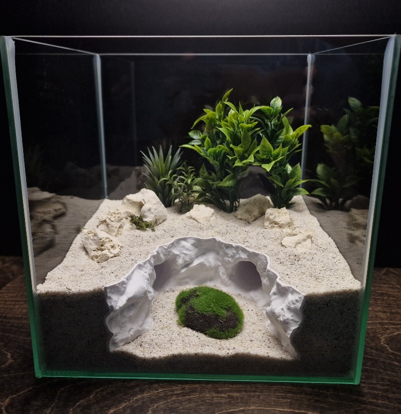 水陸両用隠れ家トンネル、安全な爬虫類の隠れ家、ヤモリ、ヤドカ - Aquarium Fishland のレビューと価格