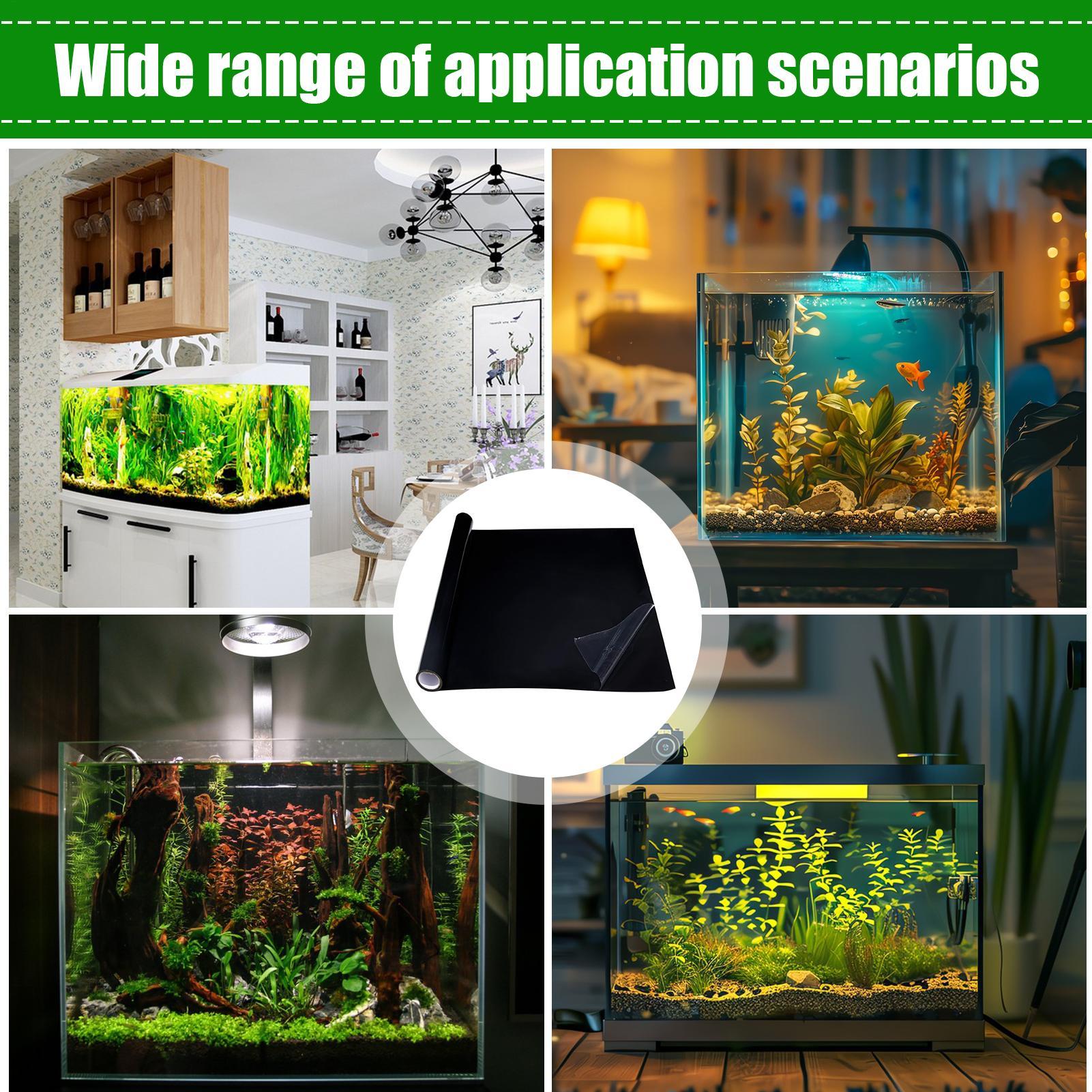 水槽背景 静電気でくっつく黒い水槽背景幕 水槽ポスター背景幕 - Aquarium Fish Poster のレビューと価格