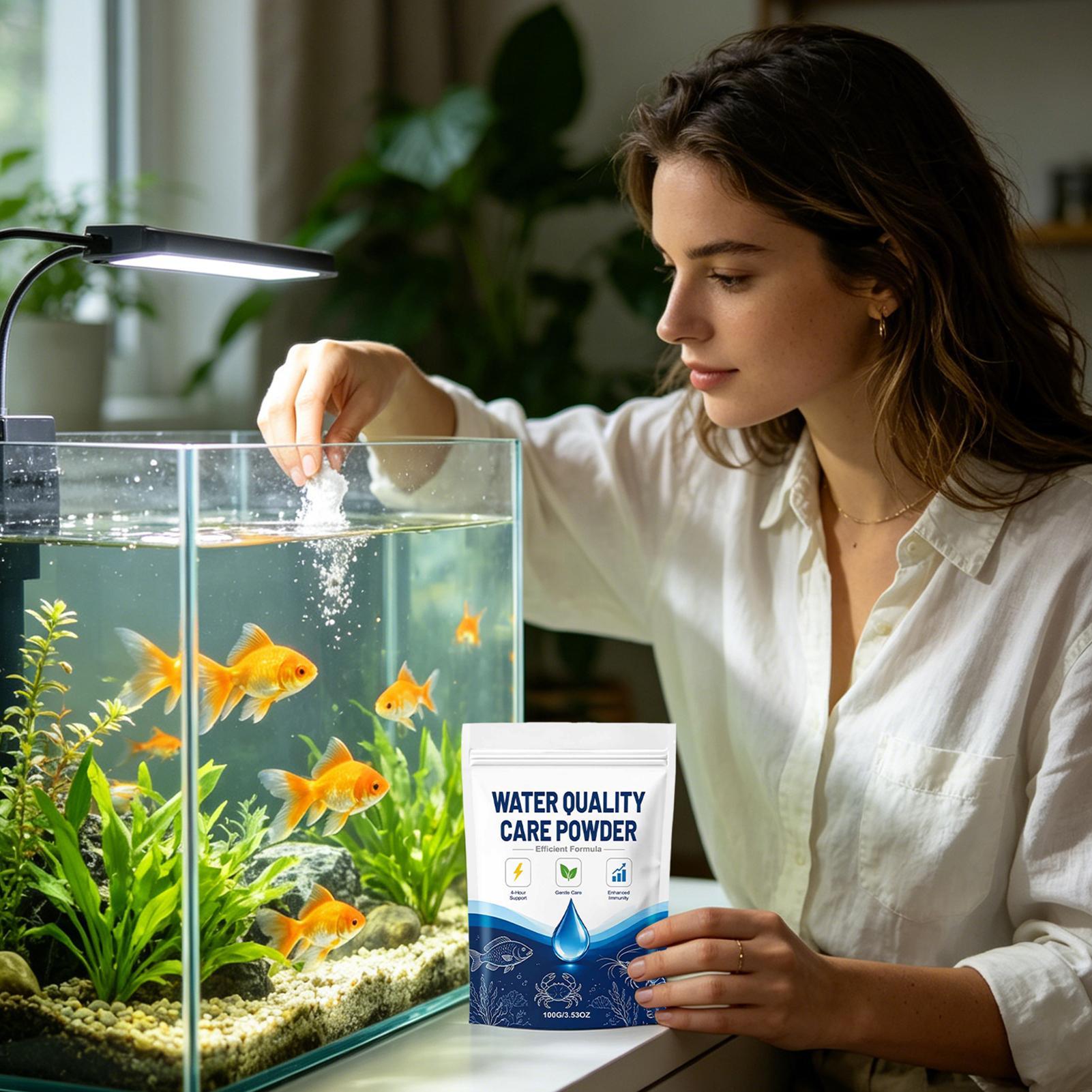 100 グラム水族館水浄化剤粉末濁水用長期持続クリア水槽クリ - Aquarium Fish Care のレビューと価格