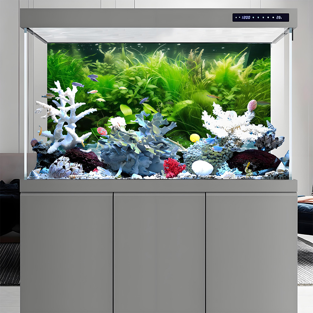 水草パラダイス、水槽背景画、水槽ステッカー、爬虫類水槽ステッ - Aquarium Fish Paradise のレビューと価格