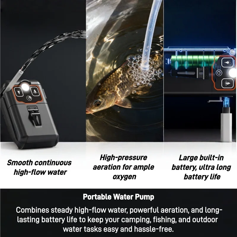 ポータブル電動水移送ポンプ USB 充電式自動釣り餌混合ステ - Aquarium Fish Electric のレビューと価格