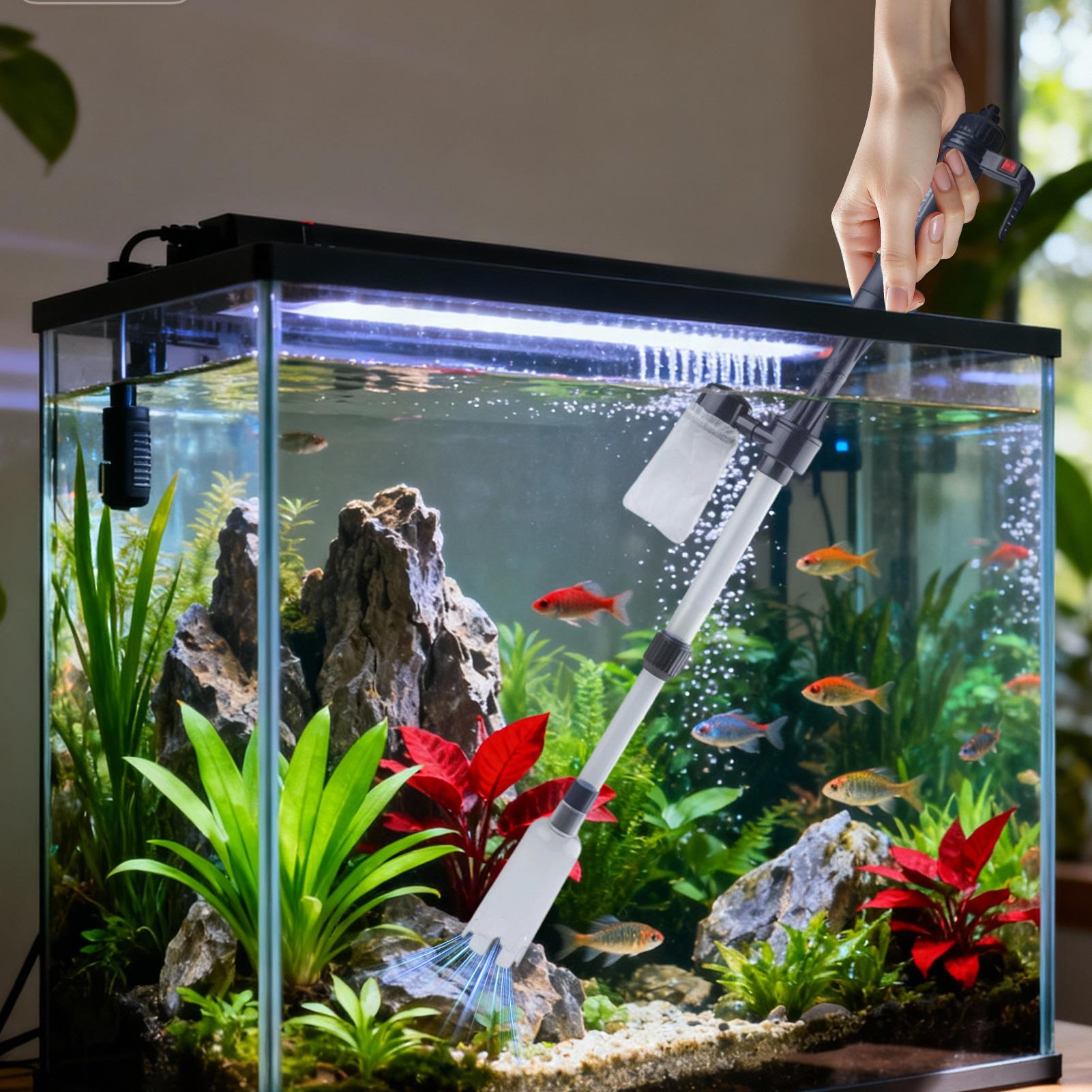 水槽砂クリーナー 伸縮式電動調整可能 パワフルな水槽砂吸引機 - Aquarium Fish Electric のレビューと価格