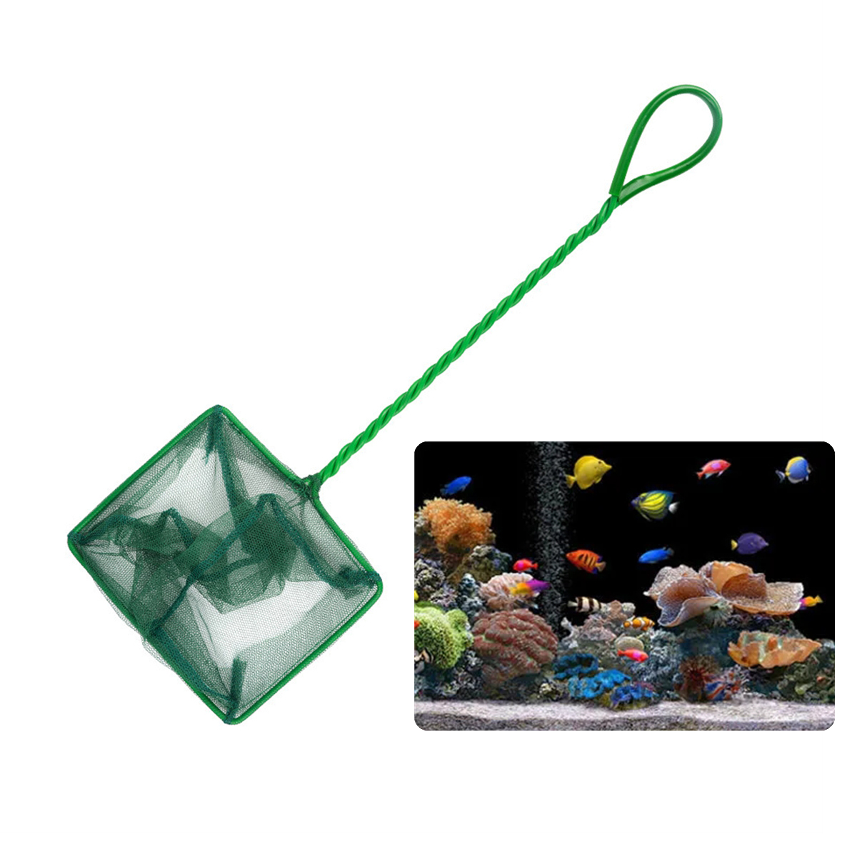 3 〜 10 インチポータブルナイロングリーン魚網水族館ロン - Aquarium Fishland のレビューと価格
