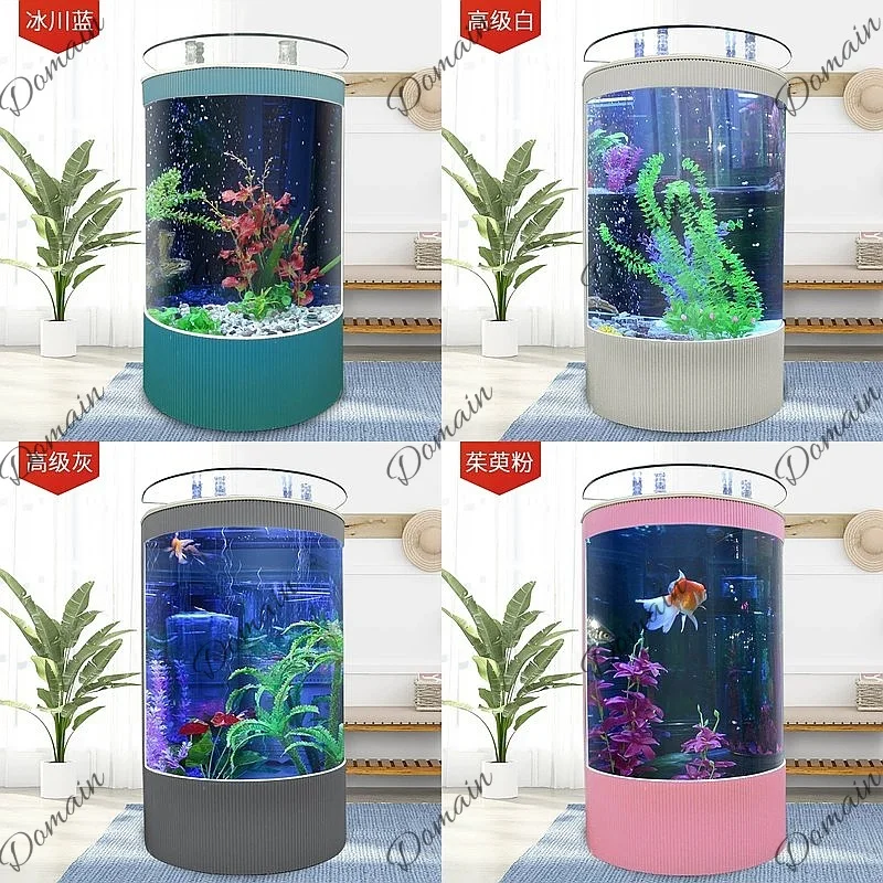 B80 半円形ヨーロッパ風リビングルーム水槽 小型家庭用エコ - Aquarium Fishland のレビューと価格