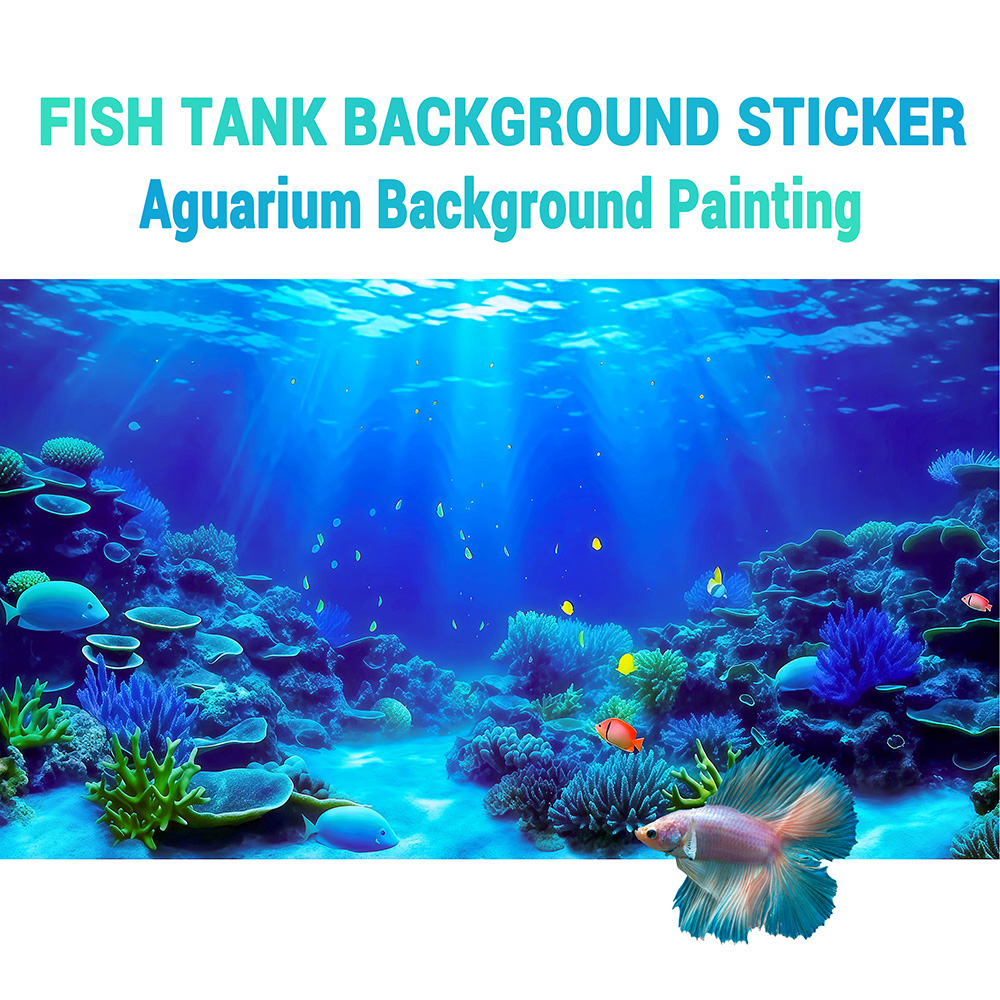 コーラルパラダイス、水槽背景画、水槽ステッカー、爬虫類水槽ス - Aquarium Fish Paradise のレビューと価格